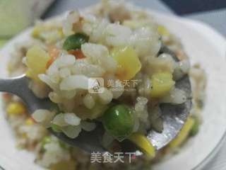 花花炒饭——有菠萝的炒饭哦的做法步骤:9