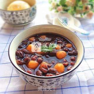 红豆南瓜圆子汤的做法步骤:11