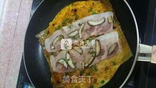 培根烤冷面片的做法步骤:5