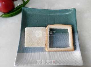 吐司煎蛋的做法步骤：3