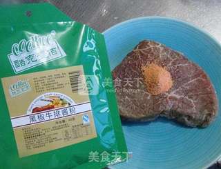 香煎牛排面包片的做法步骤:4