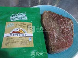 香煎牛排面包片的做法步骤:2