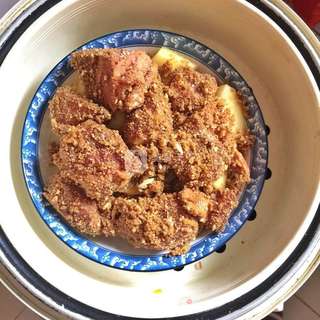 土豆粉蒸排骨的做法步骤:8