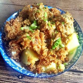 土豆粉蒸排骨的做法步骤:9