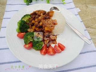 黑椒牛肉盖浇饭的做法步骤:12