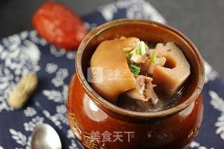 蹄花莲藕汤的做法步骤:10