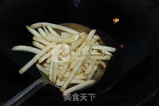 罗勒番茄酱薯条的做法步骤:3
