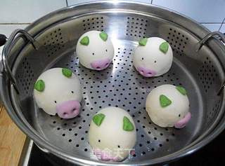 超萌小猪豆沙包的做法步骤:11
