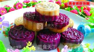 双色紫薯糯米糍的做法步骤:8