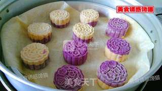 双色紫薯糯米糍的做法步骤:7