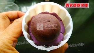 双色紫薯糯米糍的做法步骤:4
