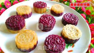 双色紫薯糯米糍的做法步骤:10