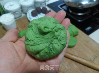 小朋友最爱——翡翠豆沙饼的做法步骤：9