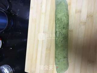抹茶馒头双色卷的做法步骤:11