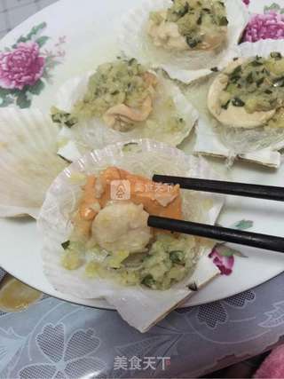 蒜蓉蒸扇贝的做法步骤:14