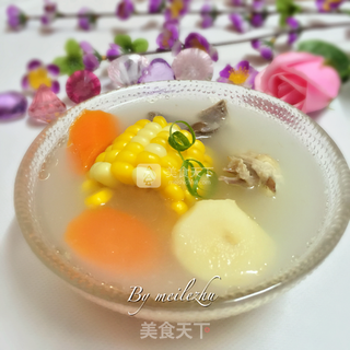 玉米胡萝卜鸡汤的做法步骤:9