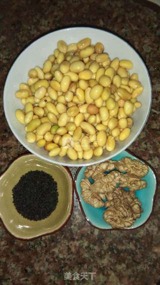 核桃黑芝麻豆浆的做法步骤:3