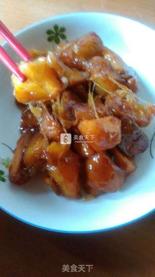 拔丝红薯的做法步骤:13