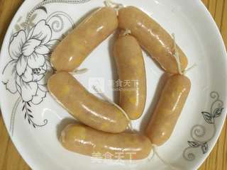 宝宝辅食~鸡肉玉米肠的做法步骤：4