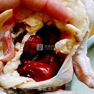 糯米参鸡汤的做法步骤:4