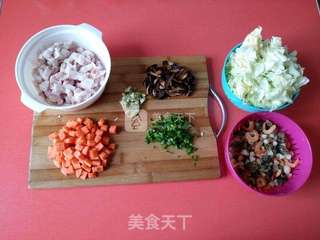 海味包菜焖饭的做法步骤:2