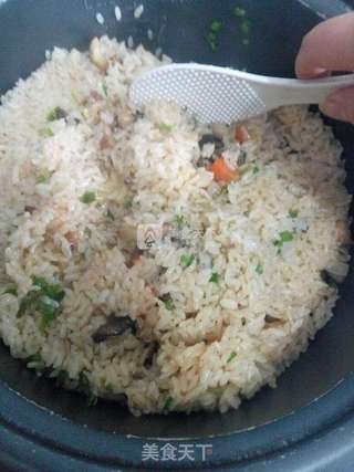 海味包菜焖饭的做法步骤:18