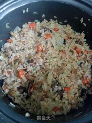 海味包菜焖饭的做法步骤:19