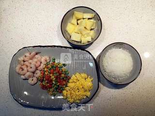菠萝炒饭的做法步骤:6