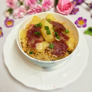 腊肠土豆焖饭的做法步骤:9