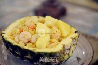 菠萝炒饭的做法步骤:7