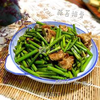 蒜苔排骨的做法步骤:7