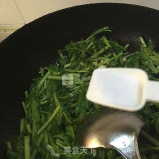 蒜炒塘好菜的做法步骤:5