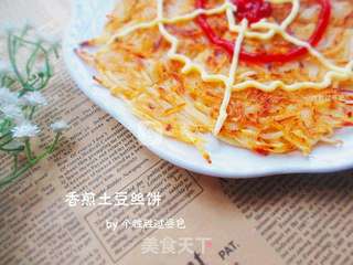香煎土豆丝饼的做法步骤:6
