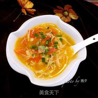 骨汤番茄金针菇的做法步骤:6