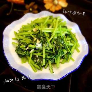 蒜炒塘好菜的做法步骤:6