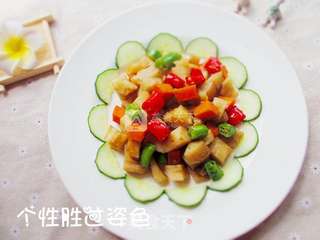 四色藕丁的做法步骤:6