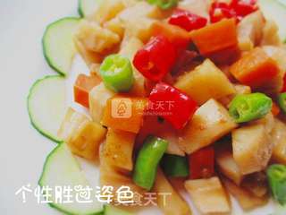 四色藕丁的做法步骤:5