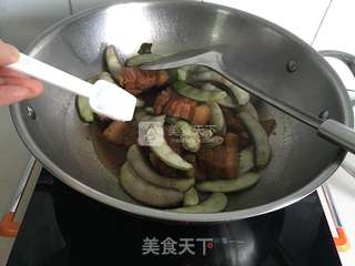 五花肉焖扁豆的做法步骤:7