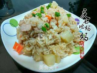 土豆肉片焖饭的做法步骤：13