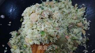 牛油果炒饭的做法步骤:10