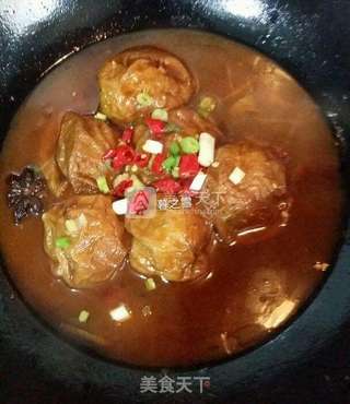 酱汁面筋包肉的做法步骤:10
