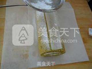 抹茶蛋糕卷的做法步骤:14