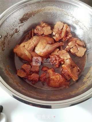如意蹄炖鸡的做法步骤:8