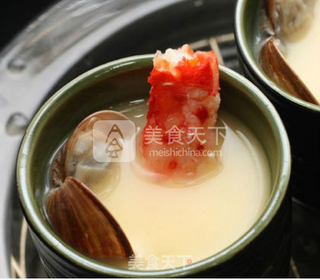 帝王蟹腿茶碗蒸的做法步骤:6