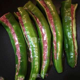 青椒酿肉的做法步骤:4