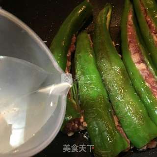 青椒酿肉的做法步骤:6