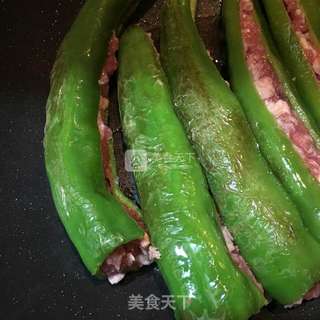 青椒酿肉的做法步骤:5