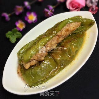 青椒酿肉的做法步骤:10
