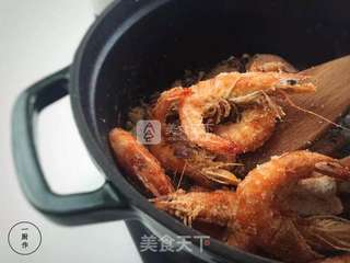 盐焗大虾一厨作铸铁锅版的做法步骤:6