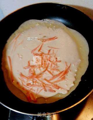 香甜胡萝卜鸡蛋饼的做法步骤:6
